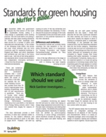 Standards for green housing in the UK